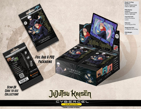 Cybercel Jujutsu Kaisen Series 1 Trading Cards Factory Sealed Hobby Box
