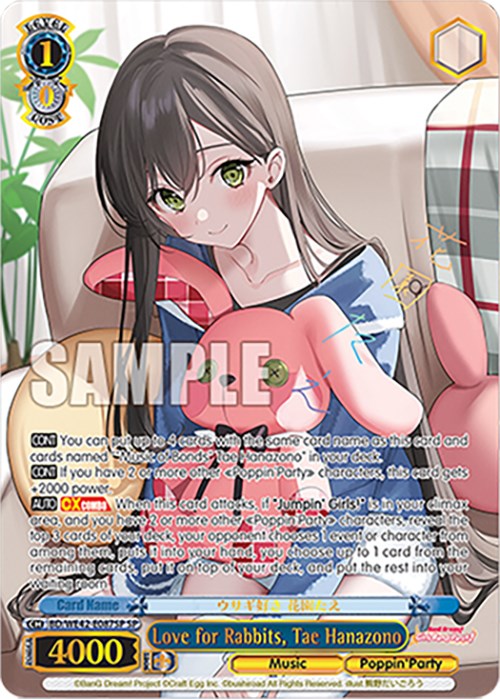 Love for Rabbits, Tae Hanazono (BD/WE42-E087SP SP) [BanG Dream! Girls Band Party! Countdown Collection]