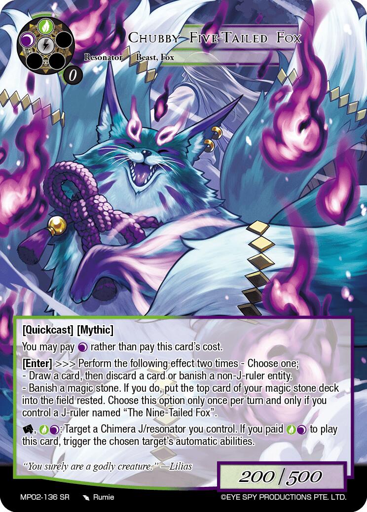 Chubby Five-Tailed Fox (MP02-136 SR) [Masterpiece Collection 02 "Fates Reunited!"]
