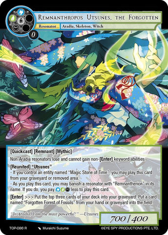 Remnanthropos Utsunes, the Forgotten (TOP-086 R) [Ten Oaths of Protopaterpolis' War]