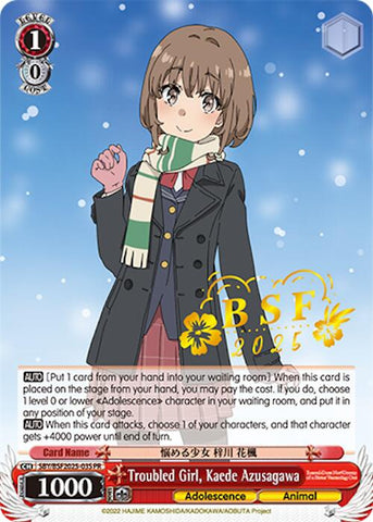 Troubled Girl, Kaede Azusagawa (BSF 2025) [Bushiroad Event Cards]