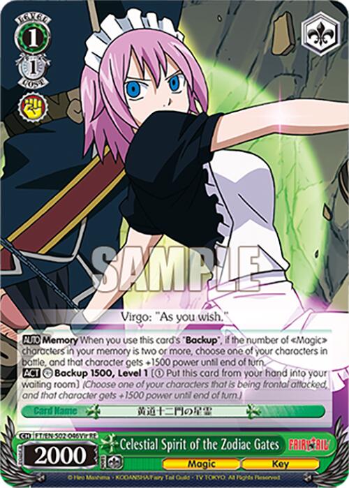 Celestial Spirit of the Zodiac Gates (Virgo) (FT/EN-S02-046Vir C RE) [Fairy Tail Chronicle Set]