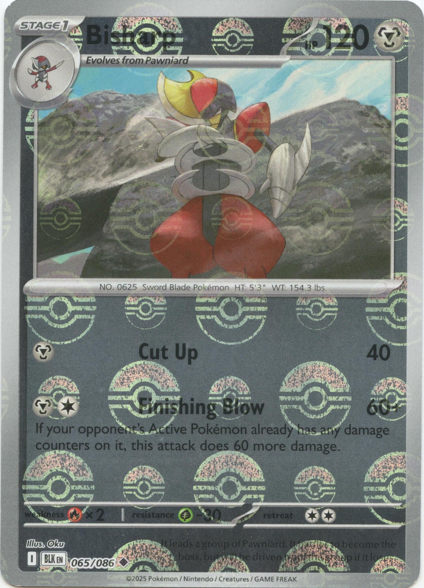 Bisharp (065/086) (Poke Ball Pattern) [Scarlet & Violet: Black Bolt]
