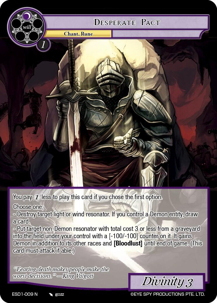 Desperate Pact (ESD1-009 N) [Descent into the Raven's Catacombs]