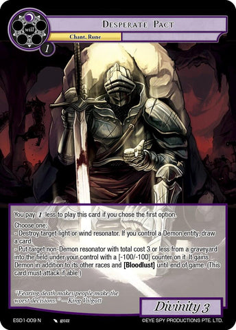 Desperate Pact (ESD1-009 N) [Descent into the Raven's Catacombs]