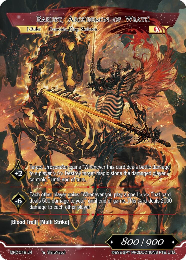 Duke of Disaster, Barust // Barust, Archdemon of Demon (DRC-018 JR) [Descent into the Raven's Catacombs]