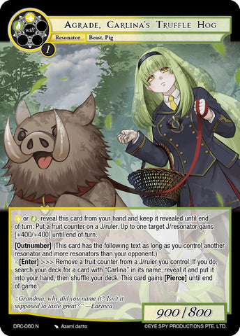 Agrade, Carlina's Truffle Hog (DRC-060 N) [Descent into the Raven's Catacombs]