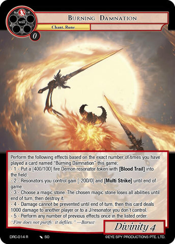 Burning Damnation (DRC-014 R) [Descent into the Raven's Catacombs]
