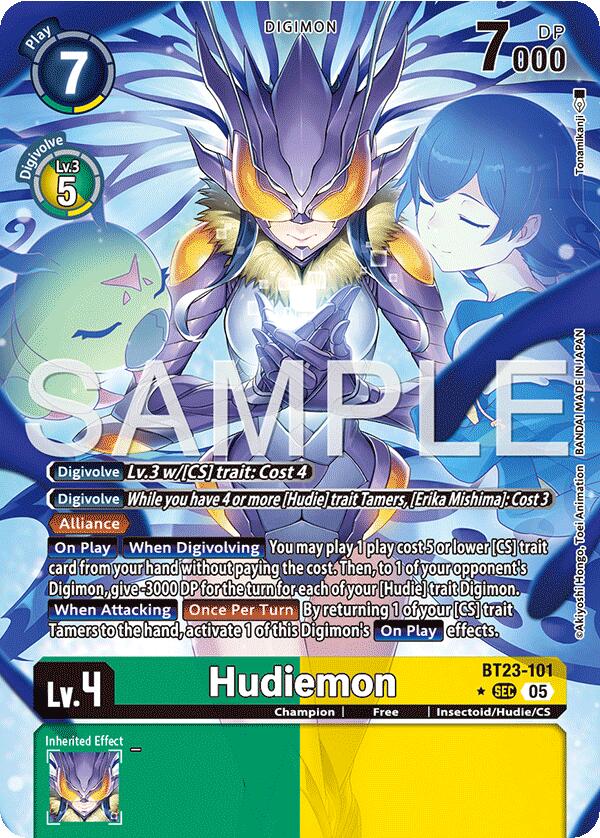 Hudiemon [BT23-101] (Alternate Art) [Hackers' Slumber]