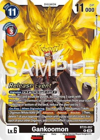 Gankoomon [BT23-057] [Hackers' Slumber Release Event Cards]