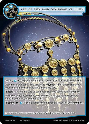 Veil of Thousand Mournings of Lilith (JRV-032 SR) [Journey to Ravidra]