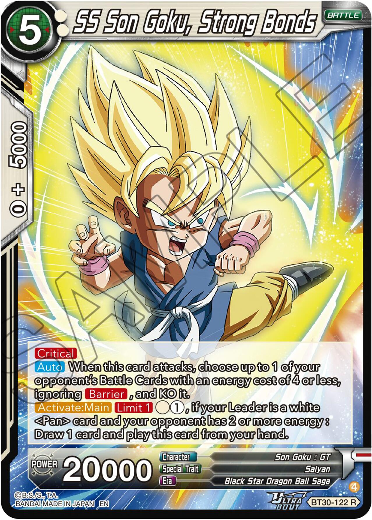 SS Son Goku, Strong Bonds (BT30-122) [Three Glorious Fighters]