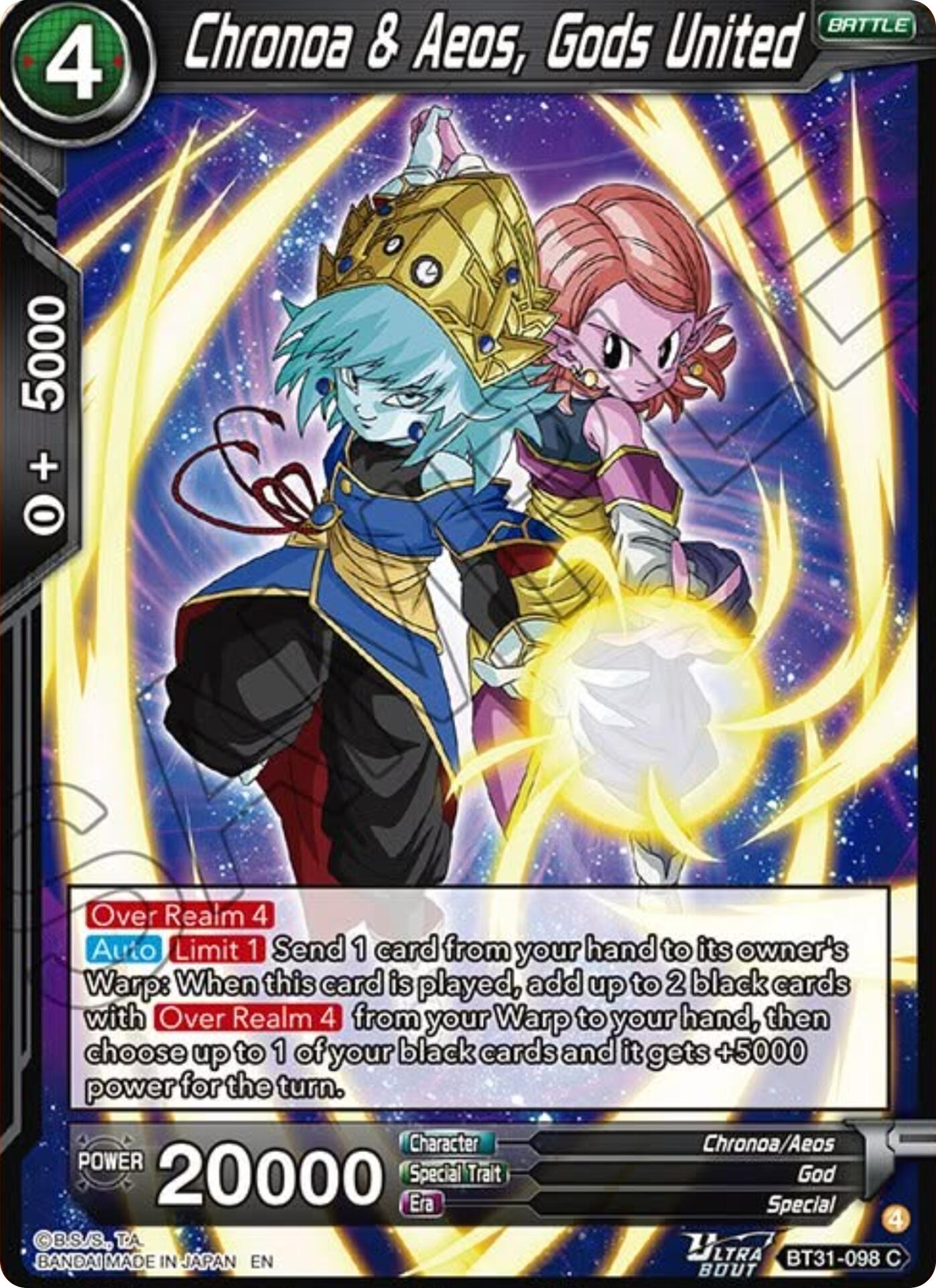 Chronoa & Aeos, Gods United (BT31-098) [Impact Beyond Dimensions]