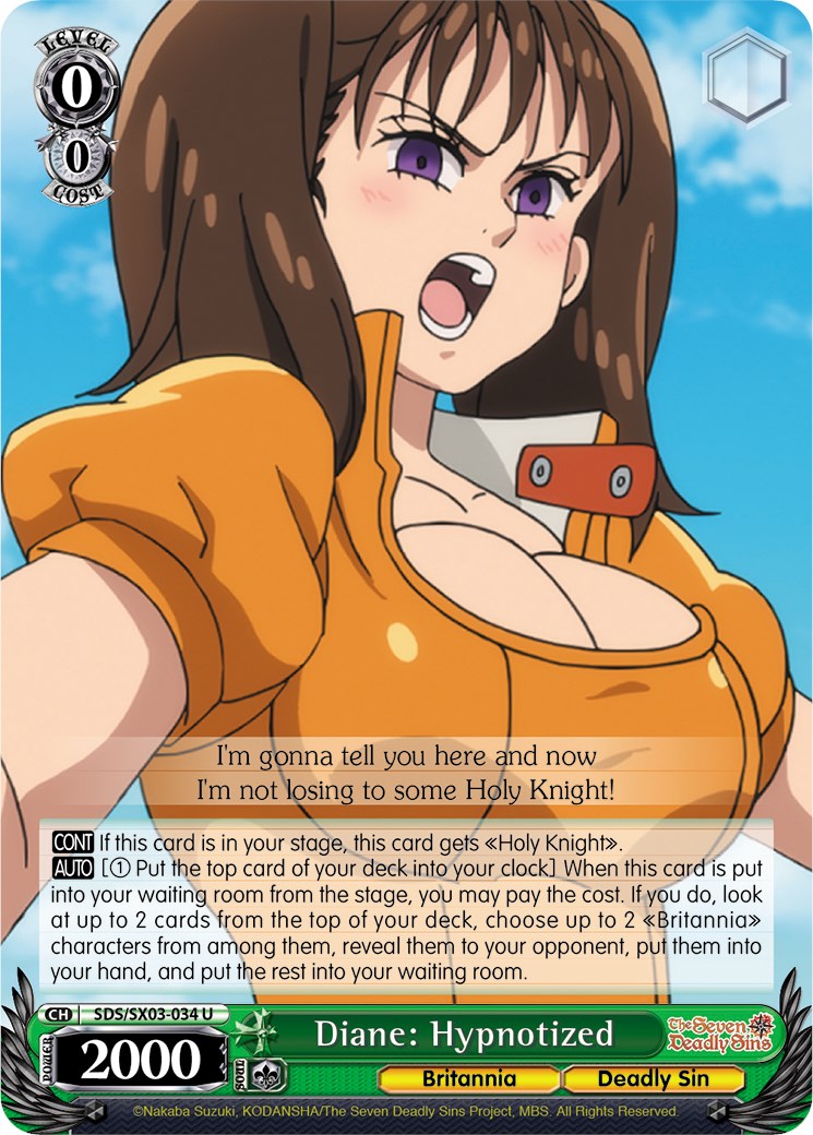 Diane: Hypnotized (SDS/SX03-034 U) [The Seven Deadly Sins]