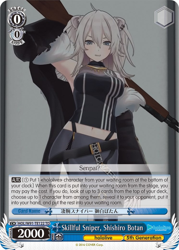 Skillful Sniper, Shishiro Botan (HOL/W91-TE122 TD) [hololive production]