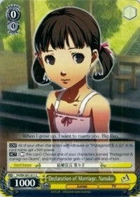 Declaration of Marriage, Nanako (P4/EN-S01-011 C) [Persona 4 ver.E]