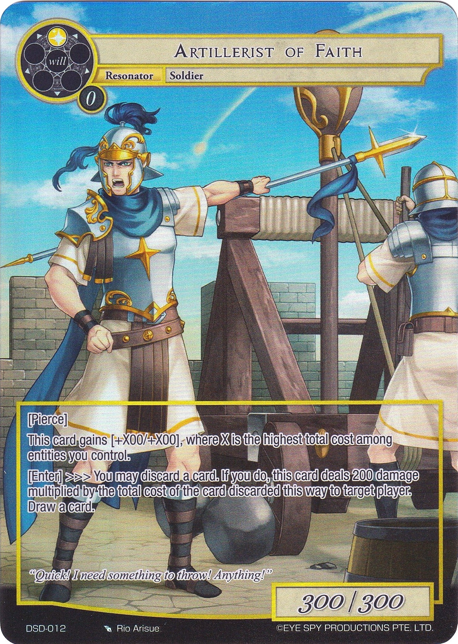 Artillerist of Faith (Full Art) (DSD-012) [Starter Deck: Villains]