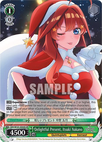 Delightful Present, Itsuki Nakano (5HY/W101-E044S SR) [The Quintessential Quintuplets Movie]