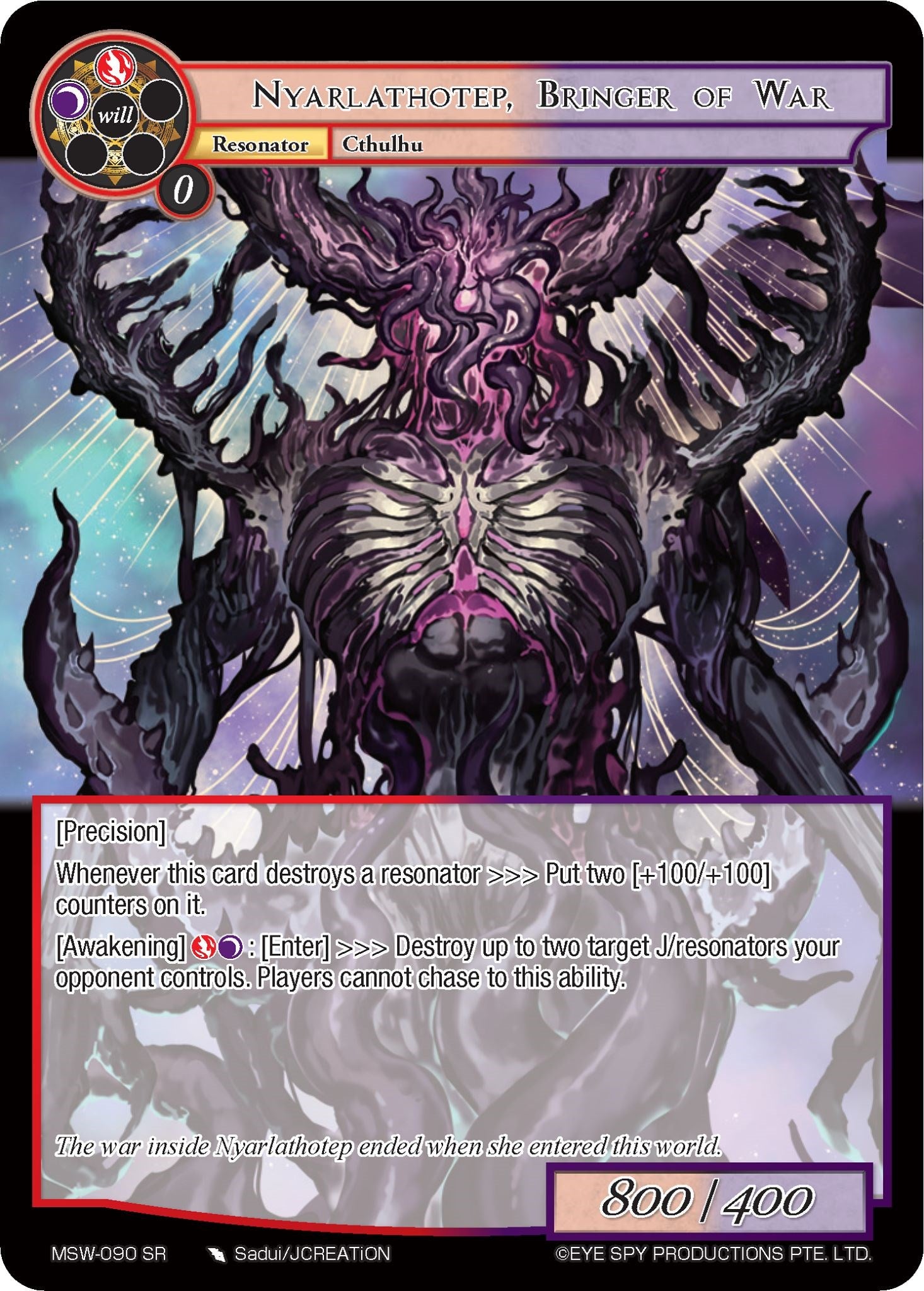 Nyarlathotep, Bringer of War (MSW-090) [The Magic Stone War - Zero]