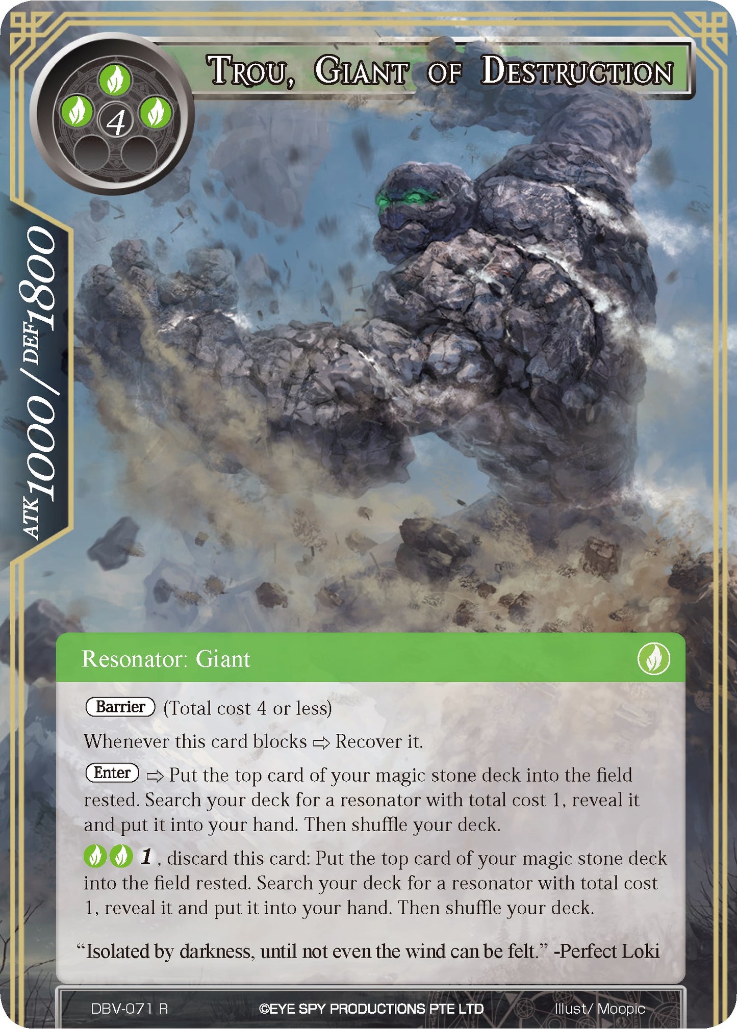 Trou, Giant of Destruction (DBV-071) [The Decisive Battle of Valhalla]