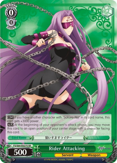Rider Attacking (FS/S64-E027S SR) [Fate/Stay Night [Heaven's Feel]]