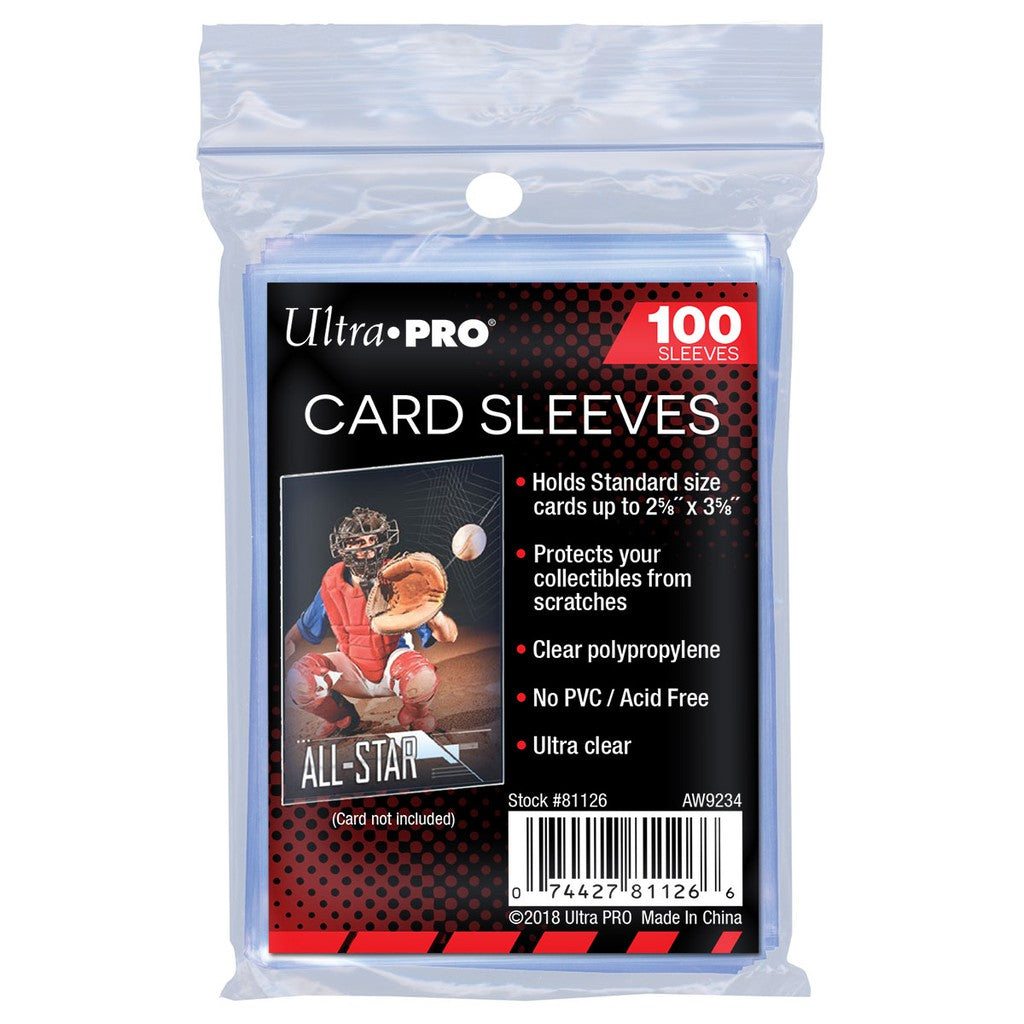 100 Pack Ultra Pro Trading Card PENNY SLEEVES- Clear