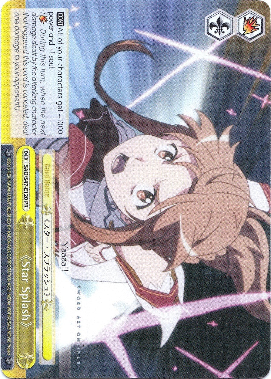 Star Splash - SAO/S47-E120 PR (SAO/S47-E120 PR) (Promo) [Sword Art Online Re: Edit]