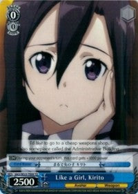 Like a Girl, Kirito (SAO/SE23-TE09 TD) [Sword Art Online II]