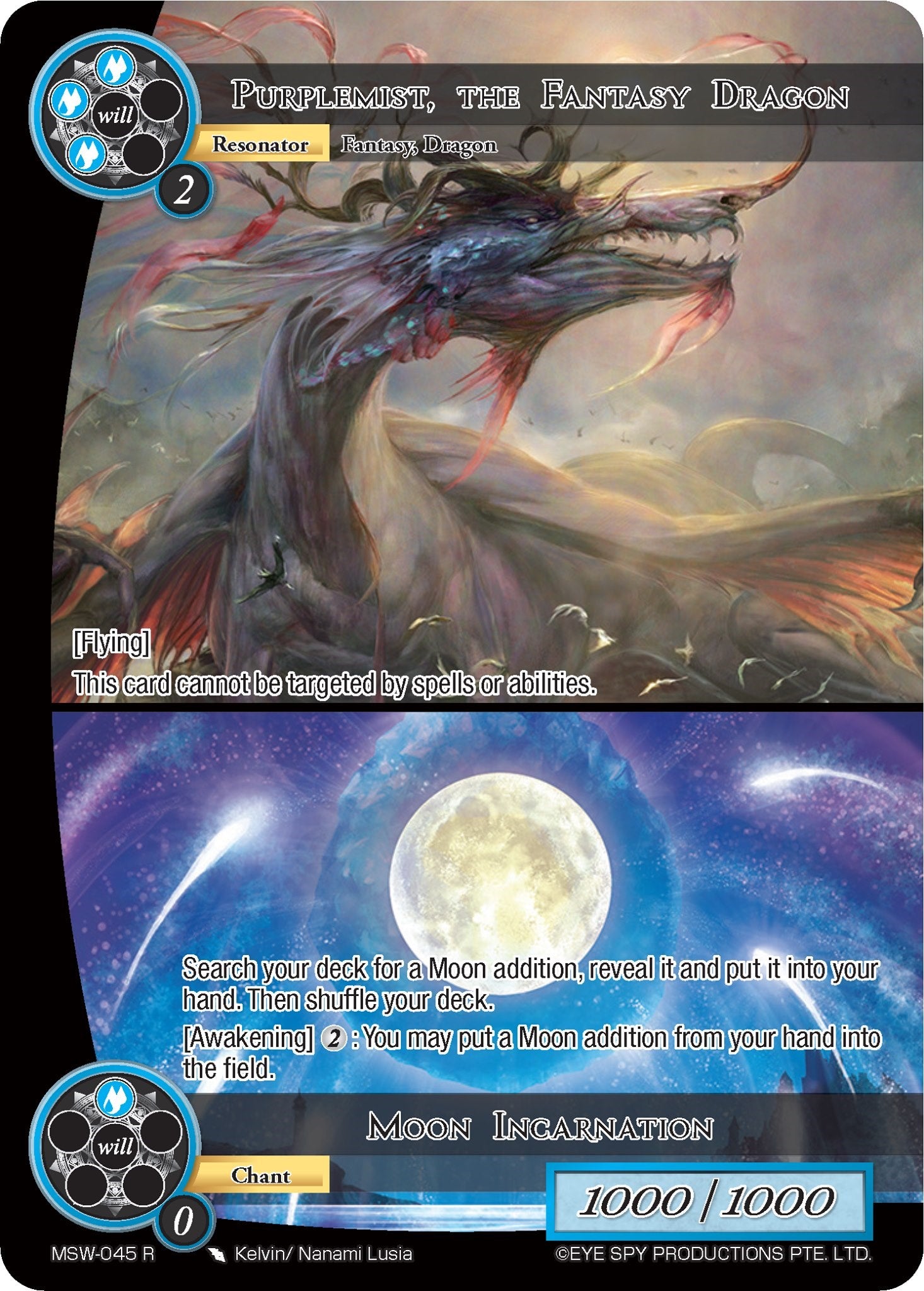 Purplemist, the Fantasy Dragon // Moon Incarnation (MSW-045) [The Magic Stone War - Zero]