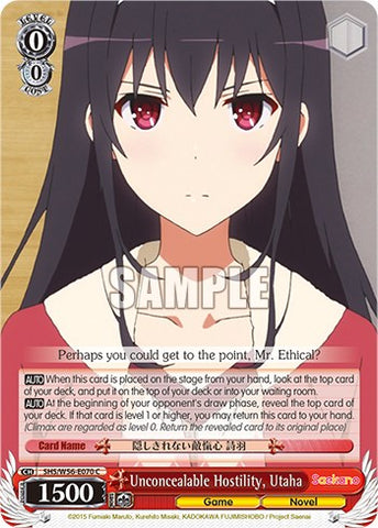 Unconcealable Hostility, Utaha [Saekano: How to Raise a Boring Girlfriend]