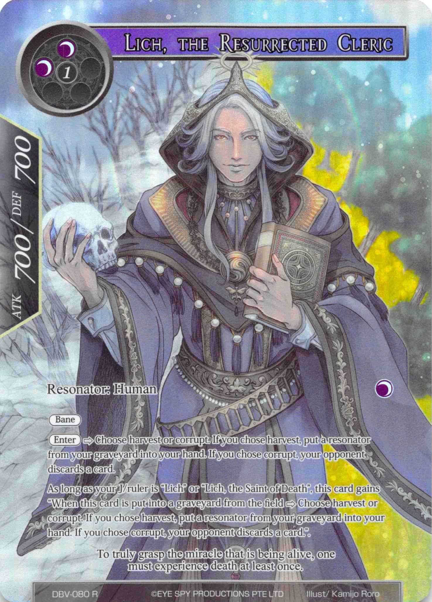 Lich, the Resurrected Cleric (Full Art) (DBV-080) [The Decisive Battle of Valhalla]